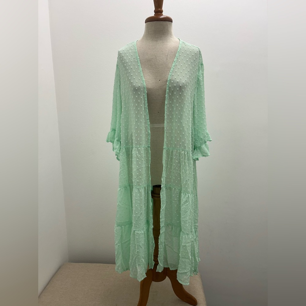 Torrid Light Green Sheer Swim Cover-Up